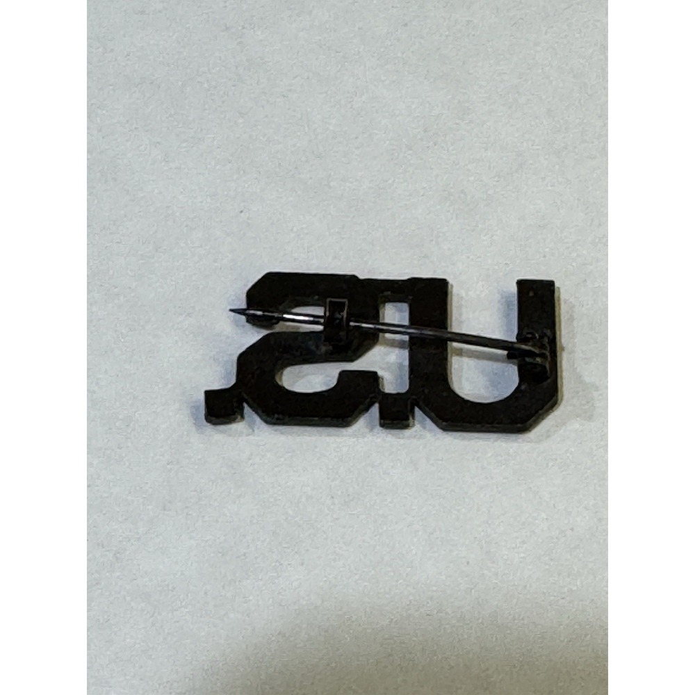 WWI US Army Officers Collar 'U.S.' Branch Insignia Device Pin-Back Vintage - Picture 3 of 3